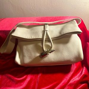 Authentic Sweet and Petite Burberry Handbag, Silver Toggle Closure